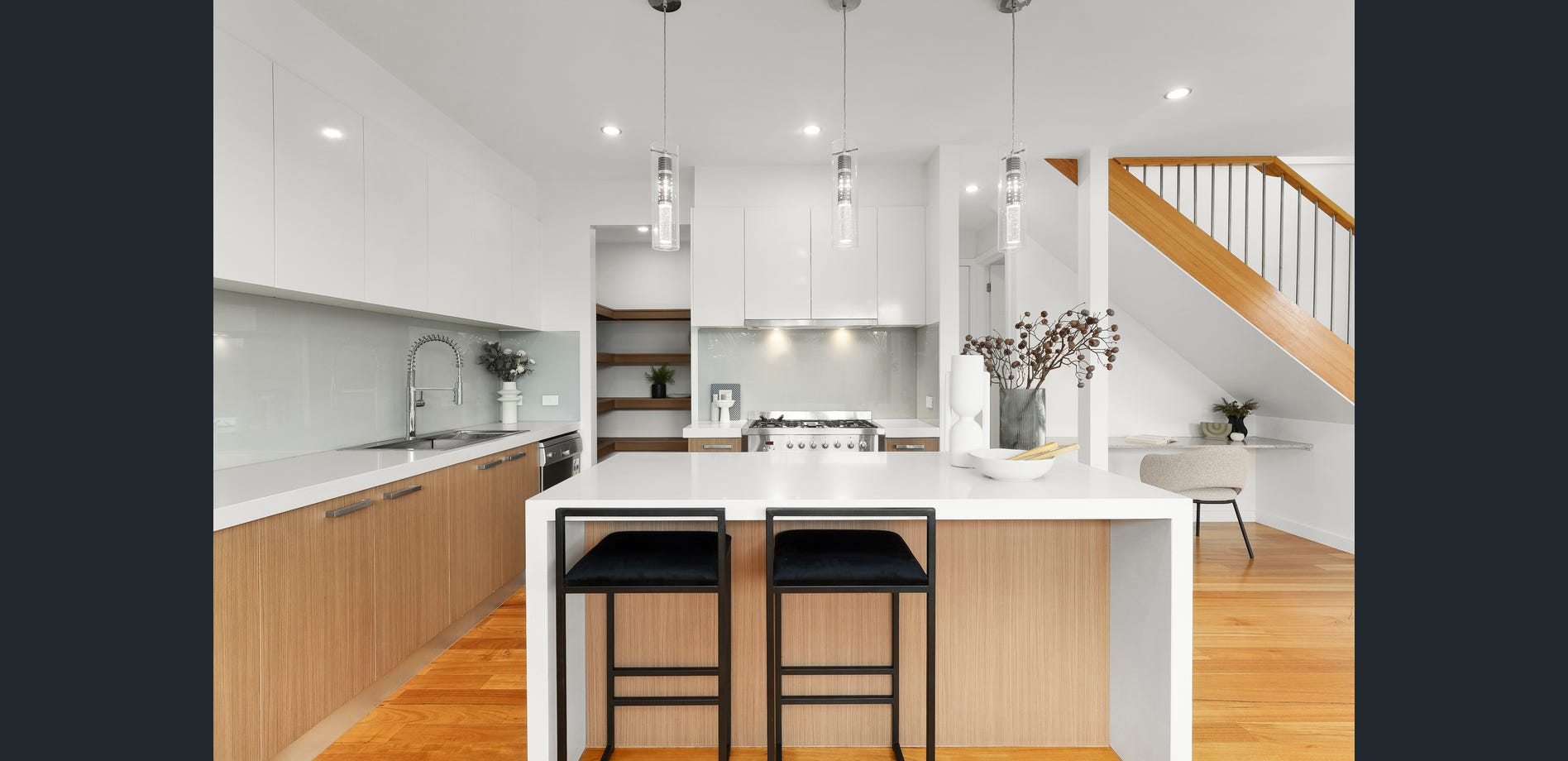 Contemporary kitchen with appliances